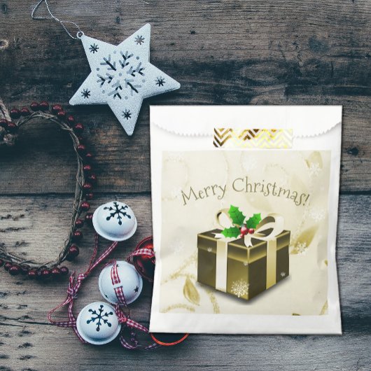 Gold kerstcadeautjes voor feestvieren bedankzakje