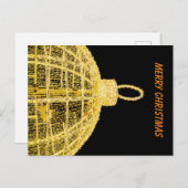 Gold kerstdecoratie briefkaart (Voorkant / Achterkant)