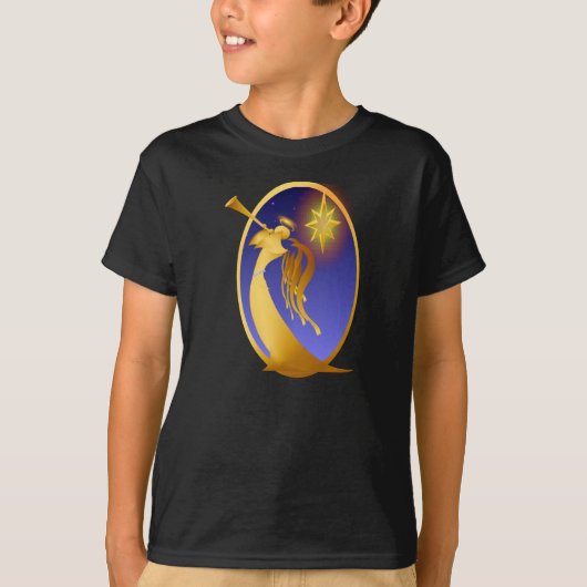 Gold kerstengel t-shirt (Voorkant)