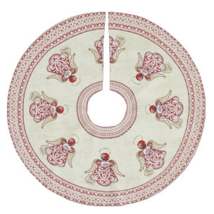 Gold-kerstengel van Song Red Filigree Kerstboom Rok