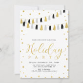 Gold-kerstfeest, feestdag voor bedrijven kaart (Voorkant)