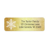 Gold kerstfeestdag etiket (Voorkant)