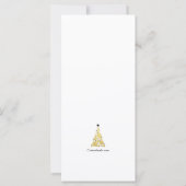 Gold Kerstfeestdag Kaart (Achterkant)