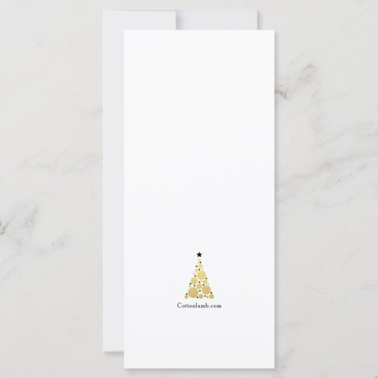 Gold Kerstfeestdag Kaart (Achterkant)