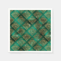 Gold Kerstfeestdag — Metallic Damask