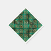 Gold Kerstfeestdag — Metallic Damask Servet (Hoek)