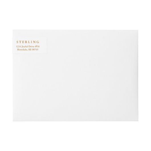 Gold Kerstfeestdag — Retouradreslabels (Voorkant)