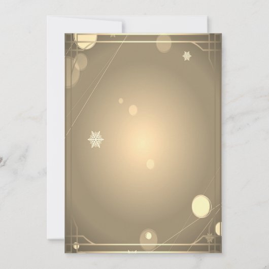 Gold, kerstfeestfeest kaart (Achterkant)