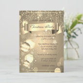 Gold, kerstfeestfeest kaart (Staand voorkant)