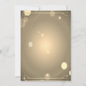 Gold, kerstfeestfeest kaart (Achterkant)