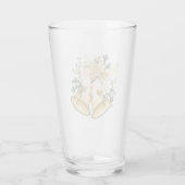 Gold kerstgebell Star WhiteFlower Glass Tumbler (Achterkant)