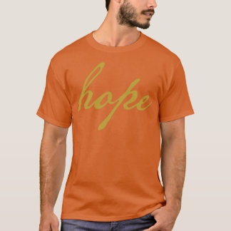 Gold KerstHope Minimale Typografie T-shirt