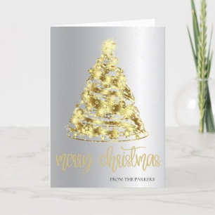 Gold-kerstkaarten   Elegant Sparkle Feestdagen Kaart