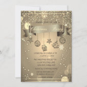 Gold, kerstkerstfeestfeest kaart (Voorkant)