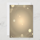 Gold, kerstkerstfeestfeest kaart (Achterkant)