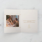 Gold Kerstkerstkaartenfoto Feestdagen Kaart (Binnen)