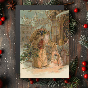 Gold  kerstman en Angel