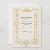 Gold  kerstman en Angel Feestdagenkaart (Achterkant)