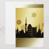 Gold Kerstmis Briefpapier (Voorkant / Achterkant)