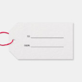 Gold Kerstmis Cadeaulabel (Achterkant Horizontaal)