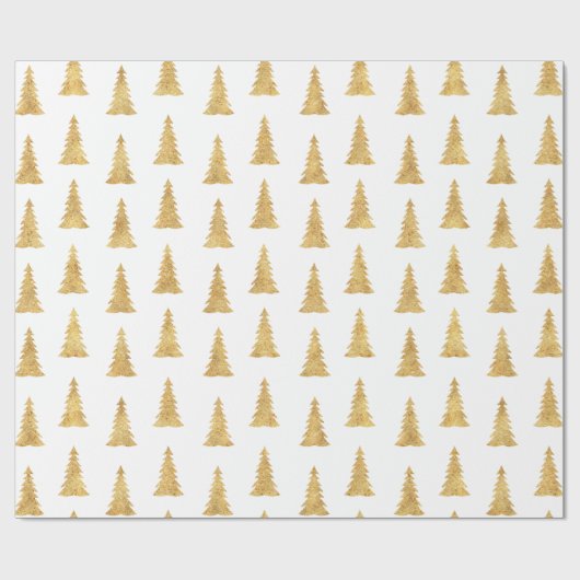 Gold Kerstmis Cadeaupapier (Vlak)