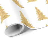 Gold Kerstmis Cadeaupapier (Rol Hoek)