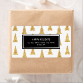 Gold Kerstmis Etiket (Insitu)