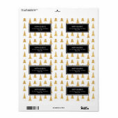 Gold Kerstmis Etiket (Full Sheet)