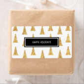 Gold Kerstmis Etiket (Insitu)