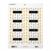 Gold Kerstmis Etiket (Full Sheet)