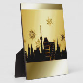 Gold Kerstmis Fotoplaat (Zijkant)