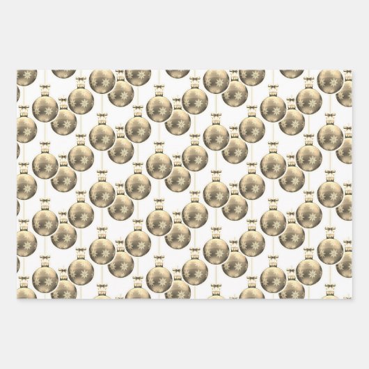 Gold Kerstmis Inpakpapier Vel (Voorkant)