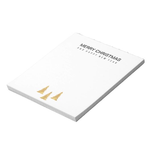 Gold Kerstmis Notitieblok (Linkerzijde)