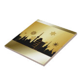 Gold Kerstmis Tegeltje (Zijkant)