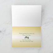 Gold Kerstmis Tropical Theme Fotokaart Feestdagen Kaart (Binnen)