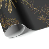 Gold kerstpatroon cadeaupapier (Rol Hoek)