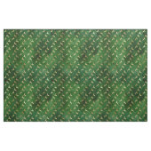 Gold Kerstrendiervis op groen Stof (Yard (91,4 cm))