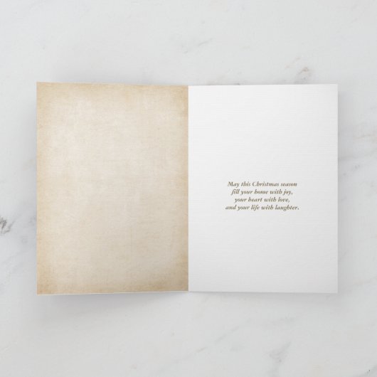 Gold Kerstsieraad Kaart (Binnen)