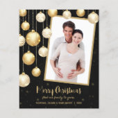 Gold Kerstsieraden Fotovakantiekaarten (Voorkant)