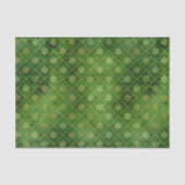 Gold kerstsnowflakes op groen tissuepapier (Voorkant)