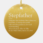 Gold kerststapfather Stepdad Definition Keramisch Ornament (Achterkant)