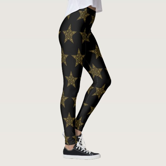 Gold kerstStar-Leggings Leggings (Rechts)