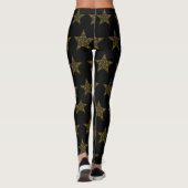 Gold kerstStar-Leggings Leggings (Achterkant)