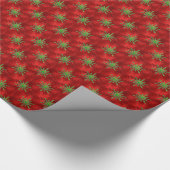 Gold Kerstster Bursts Red Pattern Holiday Cadeaupapier (Hoek)