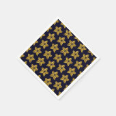Gold Kerstster Pattern Napkins Servet (Hoek)