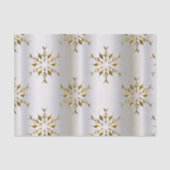 Gold Kerststerren op zilver Tissuepapier (Voorkant)