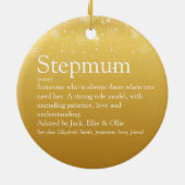 Gold Kerststommma Stepmoeder Definition Keramisch Ornament (Achterkant)