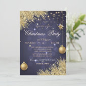 Gold kerstwinkels kerstak kaart (Staand voorkant)