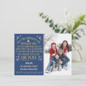 Gold kerstzegelnummers 6:24-26 Foto Feestdagenkaart (Staand voorkant)