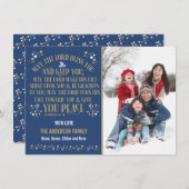 Gold kerstzegelnummers 6:24-26 Foto Feestdagenkaart (Voorkant / Achterkant)